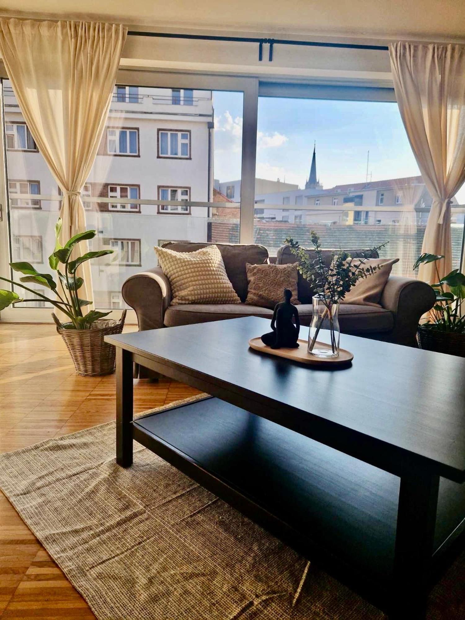 Spacious Near Center With Balcony And Garage Parking Apartment Prague